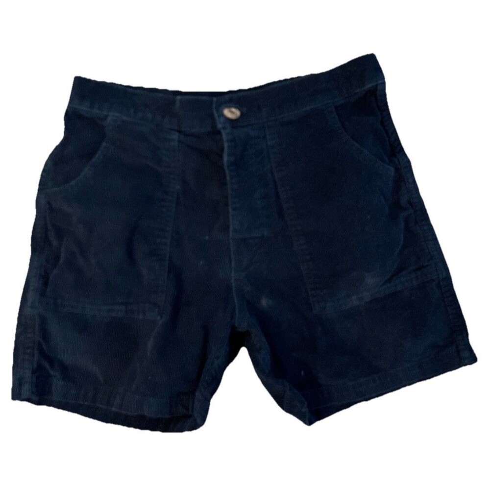 Vintage Birdwell Beach Britches Corduroy Shorts Mens 30 Navy Blue Surf USA 0336